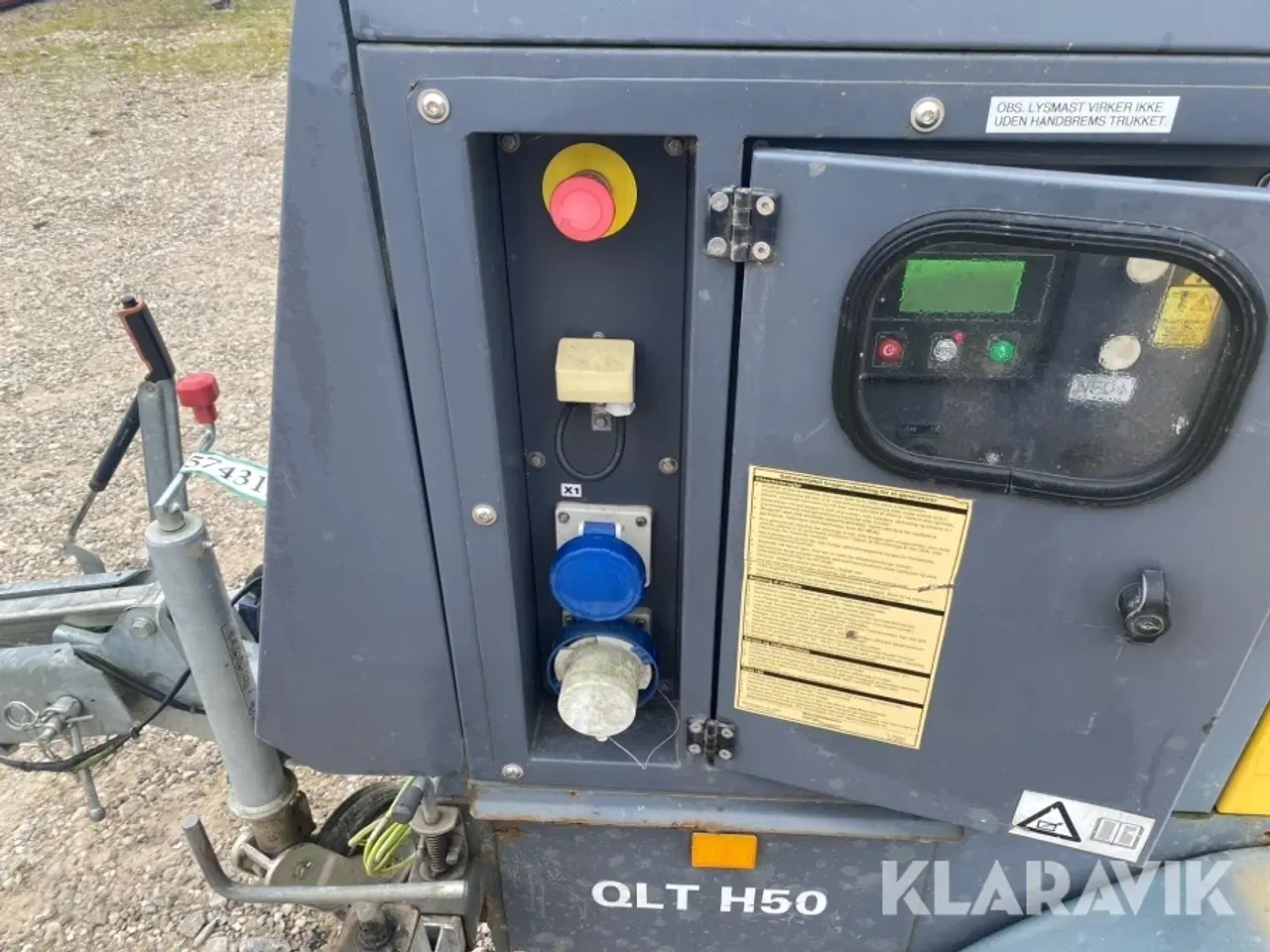 Billede 7 - Generator Atlas Copco QLT H50 med lystårn 9 meter