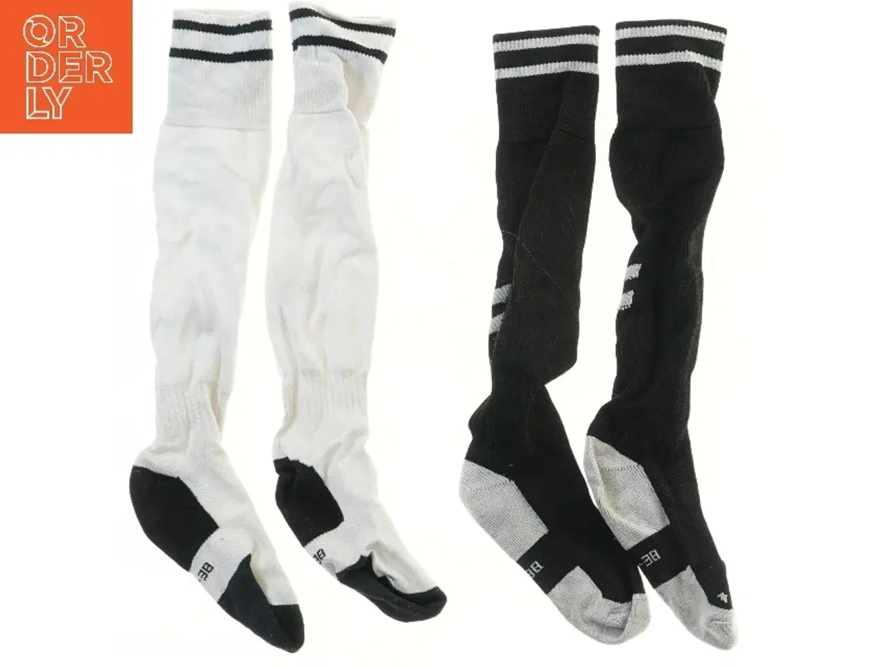 Billede 1 - Fodboldstrømper, sort og hvid fra Nike (str. 35-38 cm)