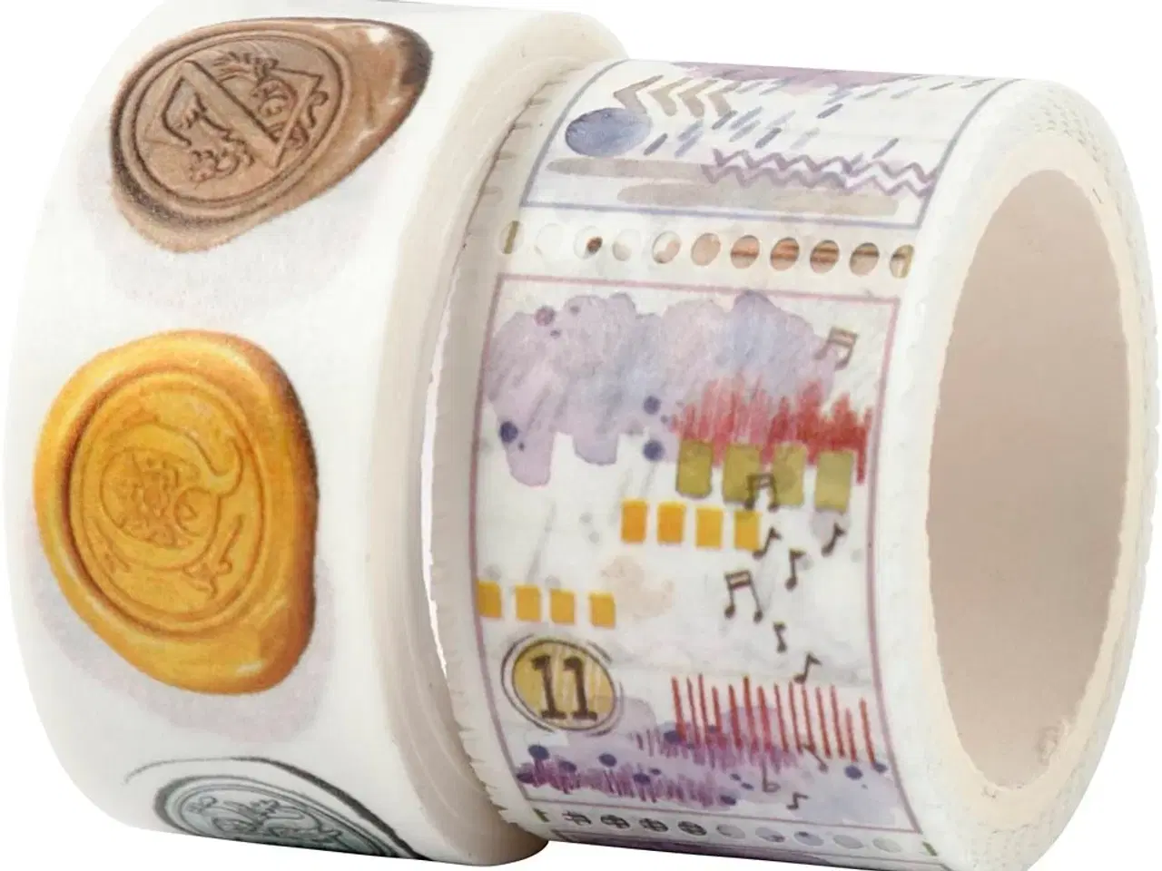 Billede 1 - Masking Tape med Segl- og Landskabsmotiver, 2 ruller