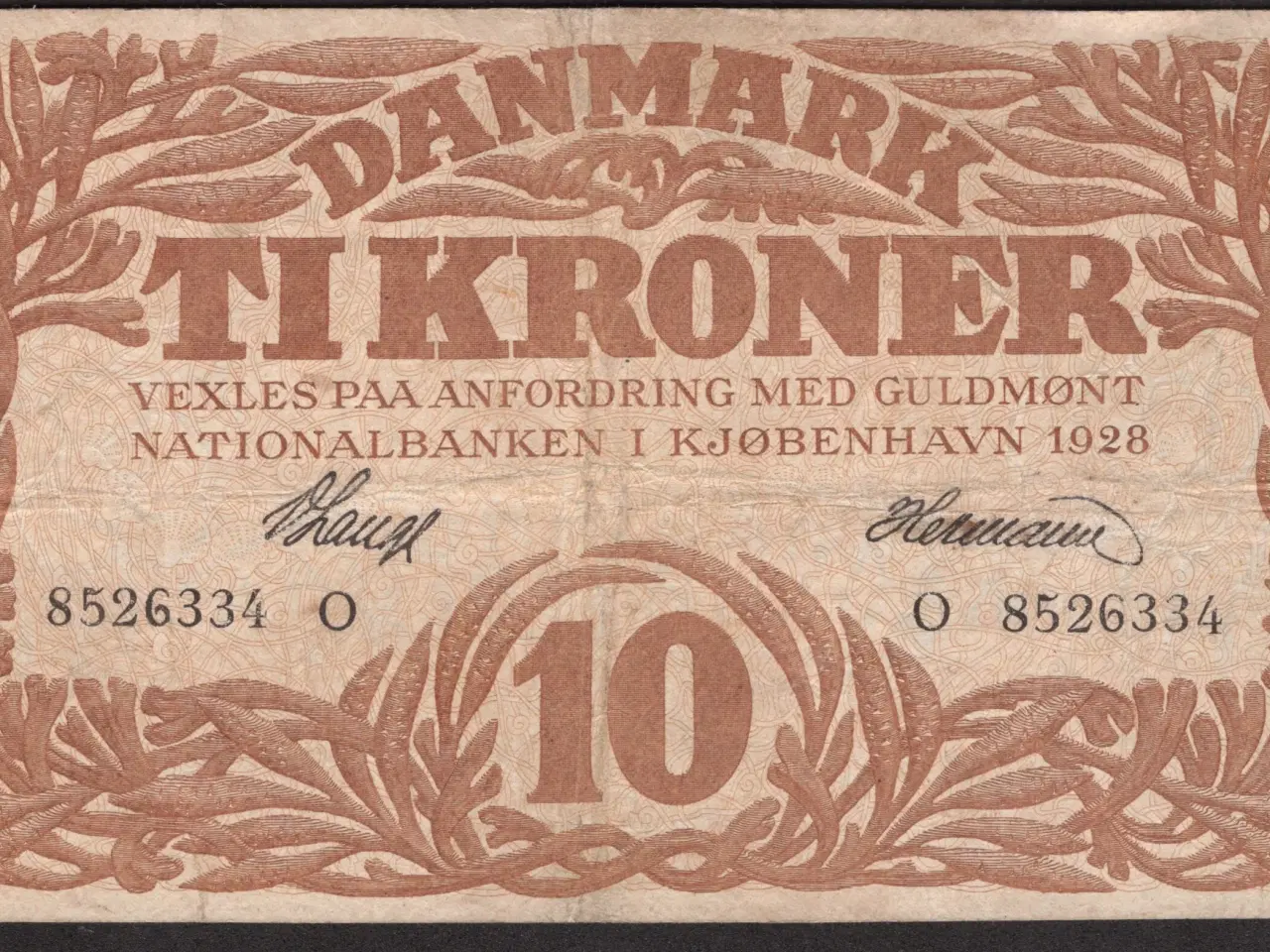 Billede 1 - Danmark 10 Kroner 1928o