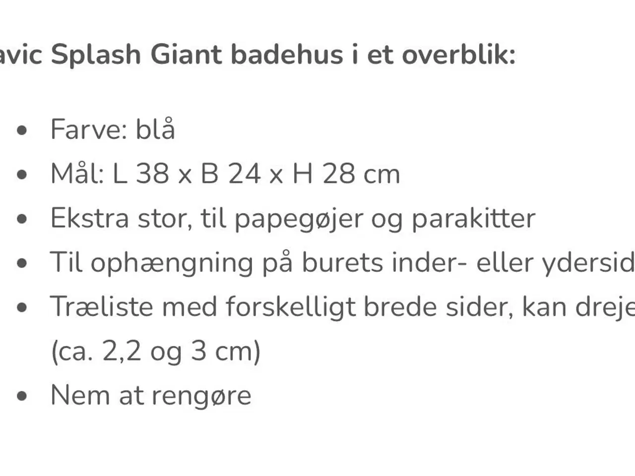 Billede 8 - Ekstra stort badehus til papegøjer og parakitter