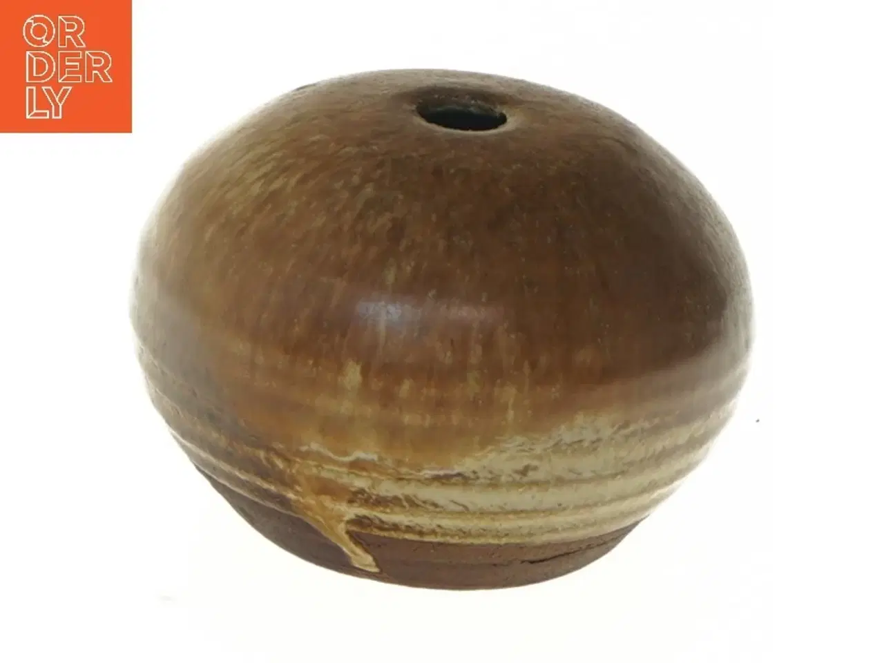 Billede 1 - Lille keramik kuglevase (str. 11x7 cm)