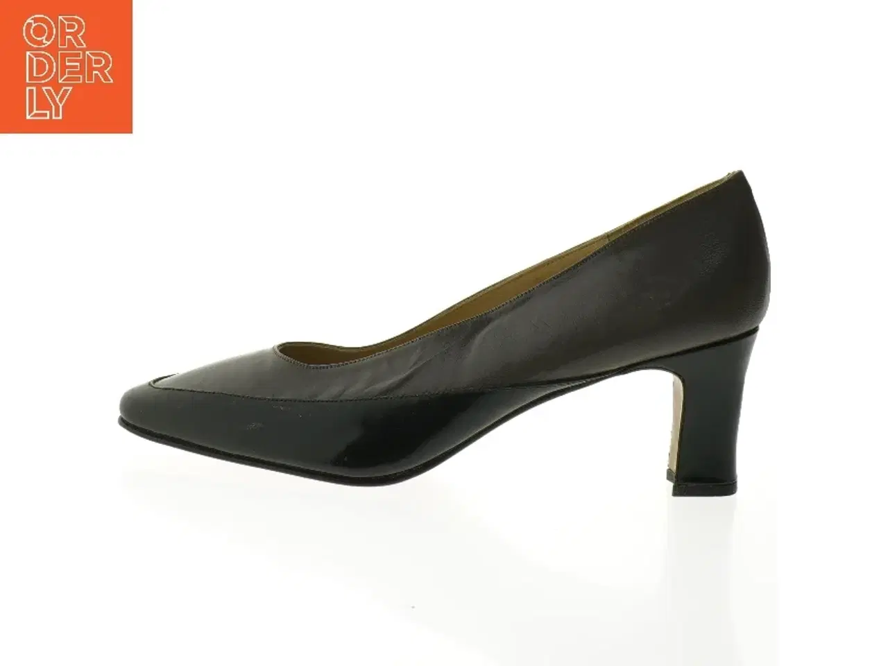 Billede 1 - Sorte læderpumps (str. 39)
