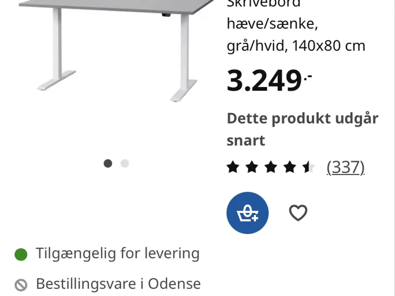 Billede 1 - Hæve ,sænke bord 