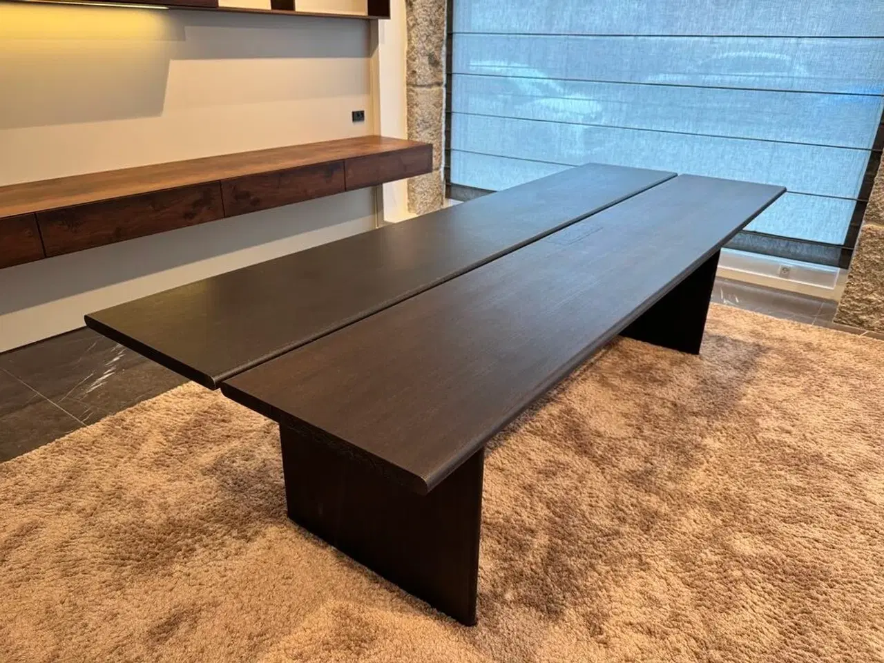 Billede 3 - Plankebord i massiv røget eg