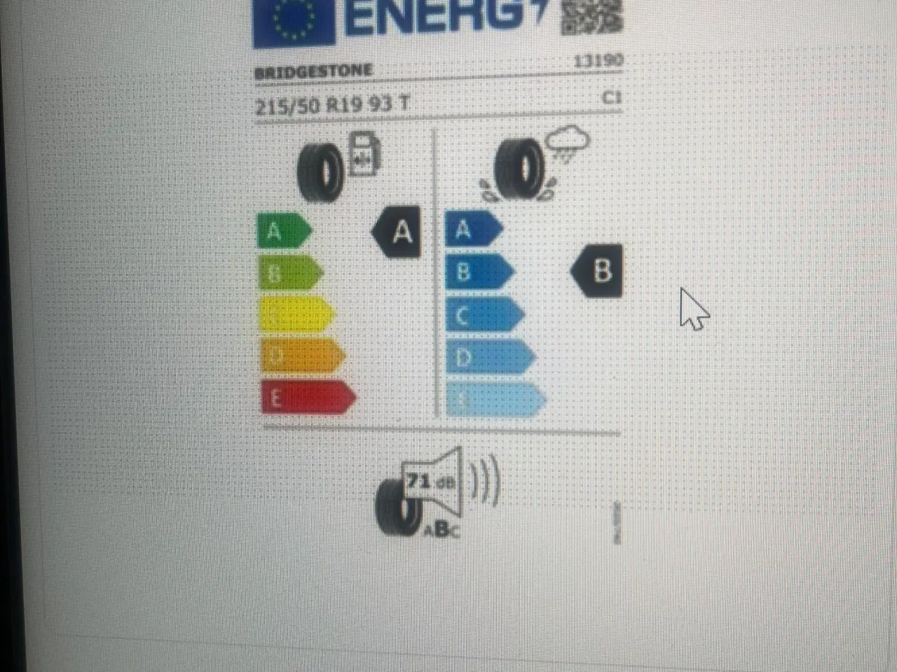 Billede 1 - 215-50-19 Sommerdæk Bridgestone.