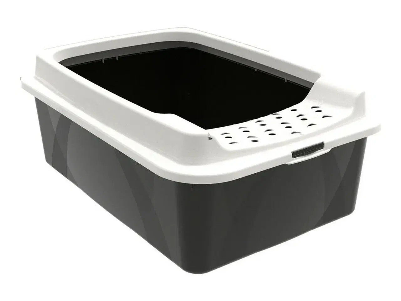 Billede 1 - Rotho My Pet Bonnie Eco kattebakke, hvid/sort 57,2 × 39,3 × 20,9 cm
