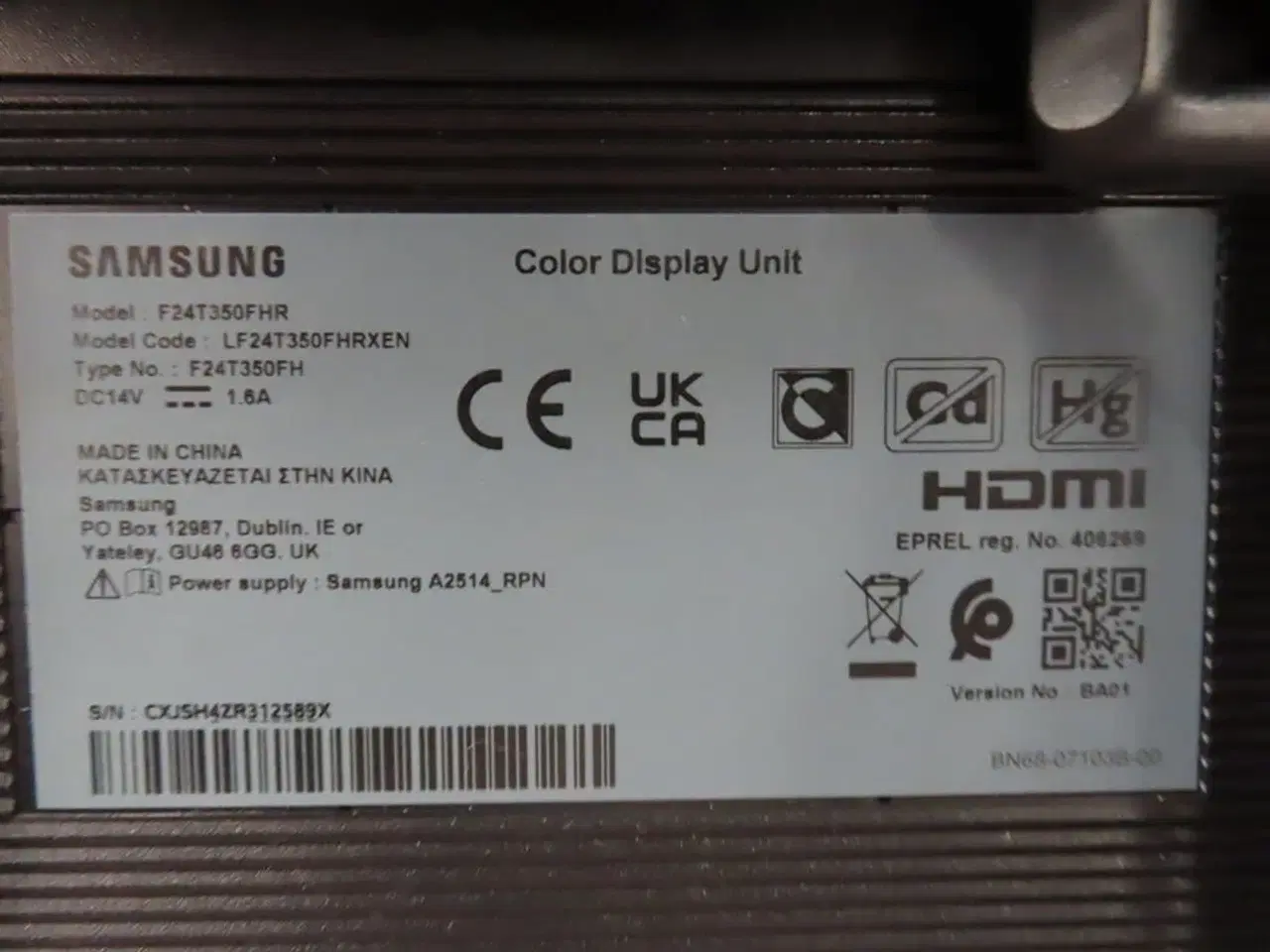 Billede 3 - 27" Computerskærm SAMSUNG F24T350HR