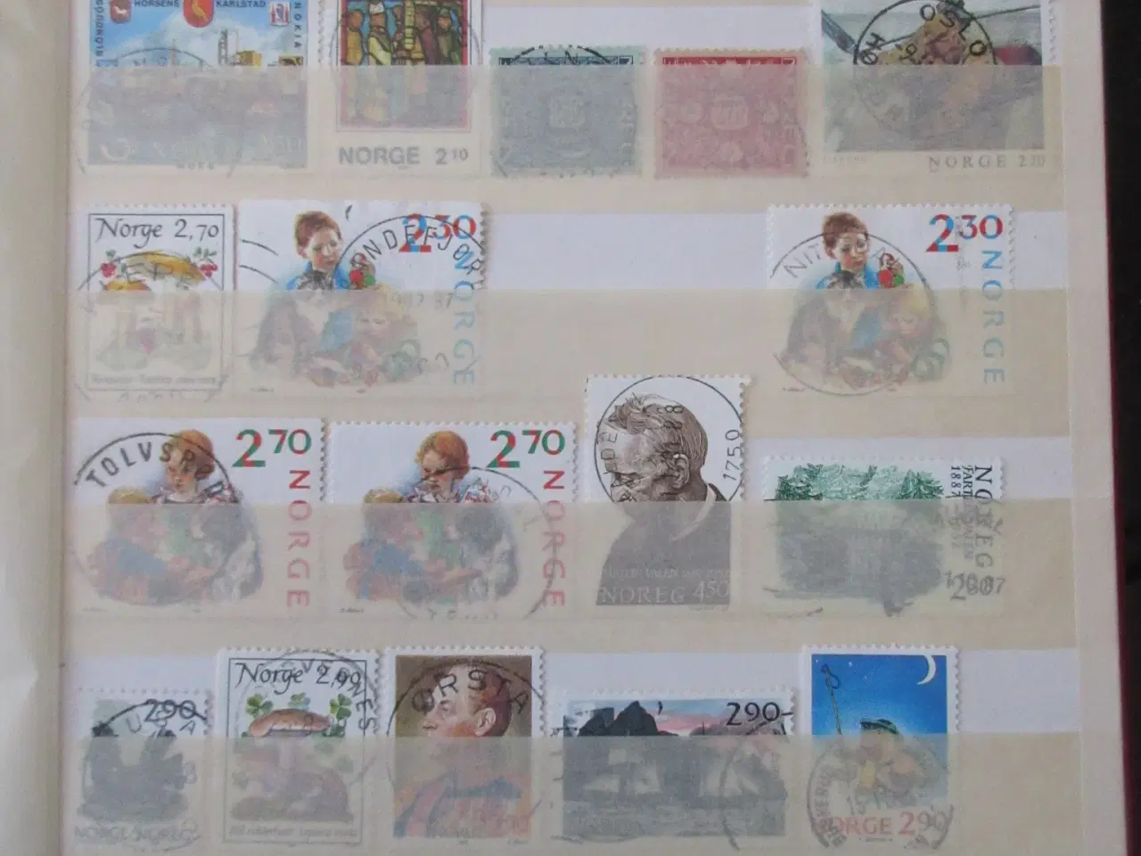 Billede 9 - Samling Norge 335 forskellige stemplet mærker