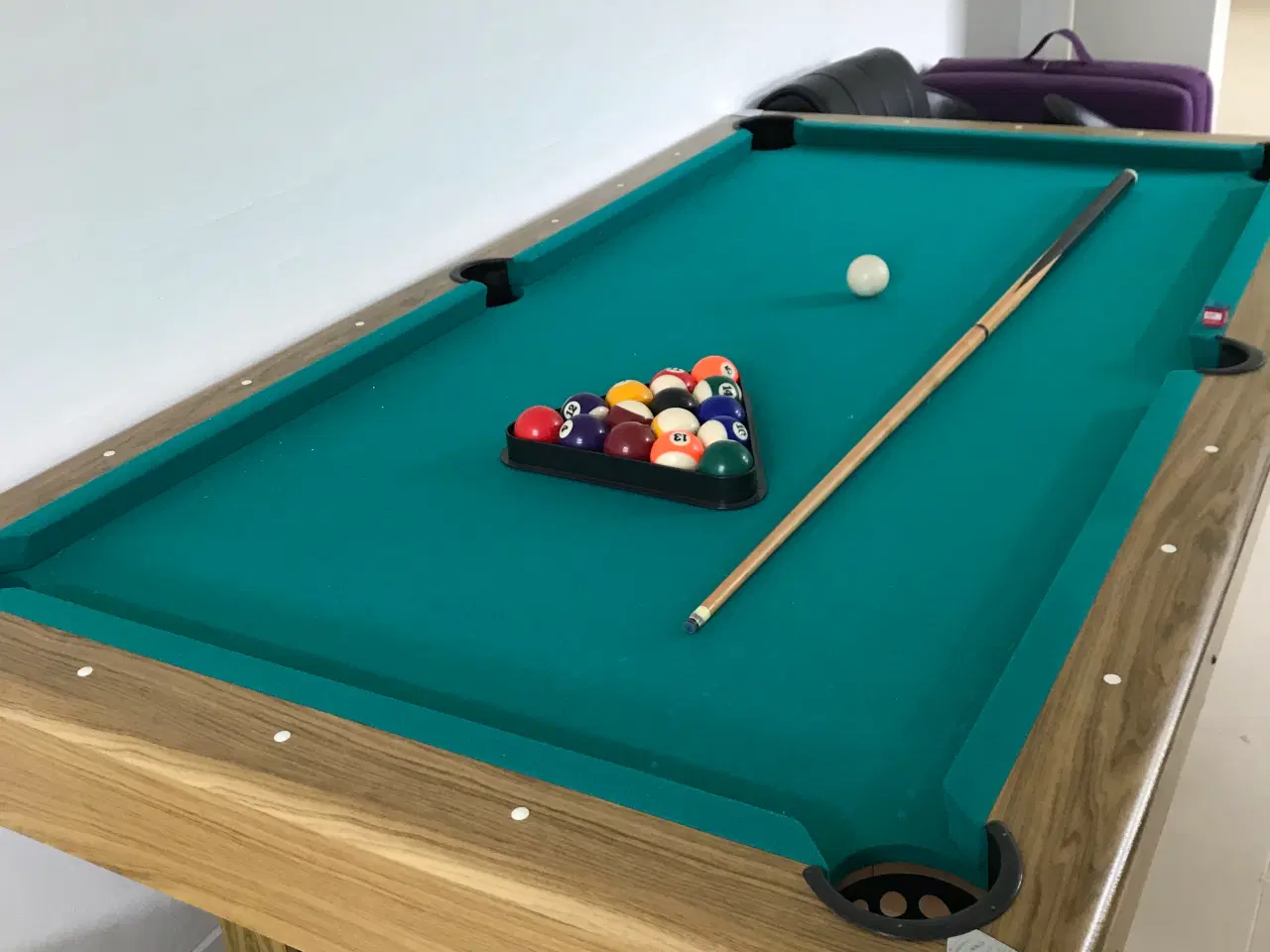 Billede 3 - Poolbord 190 • 80 incl tilbehør dug fin.