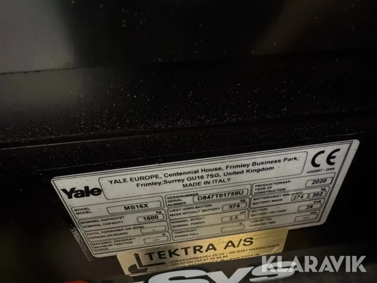 Billede 7 - El Stabler Yale MS 16X