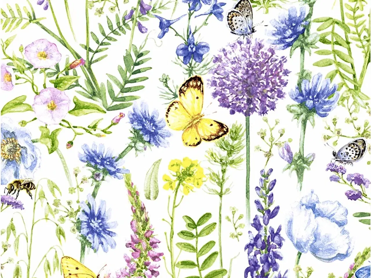 Billede 1 - Forårsservietter 33x33 cm - 20 stk. i høj kvalitet