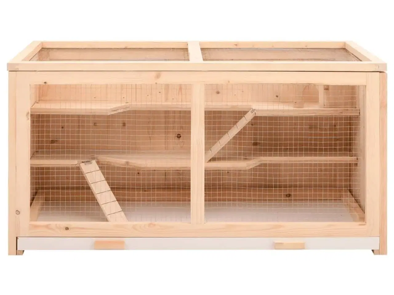 Billede 4 - Hamsterbur 89,5x45x45 cm massivt træ gran