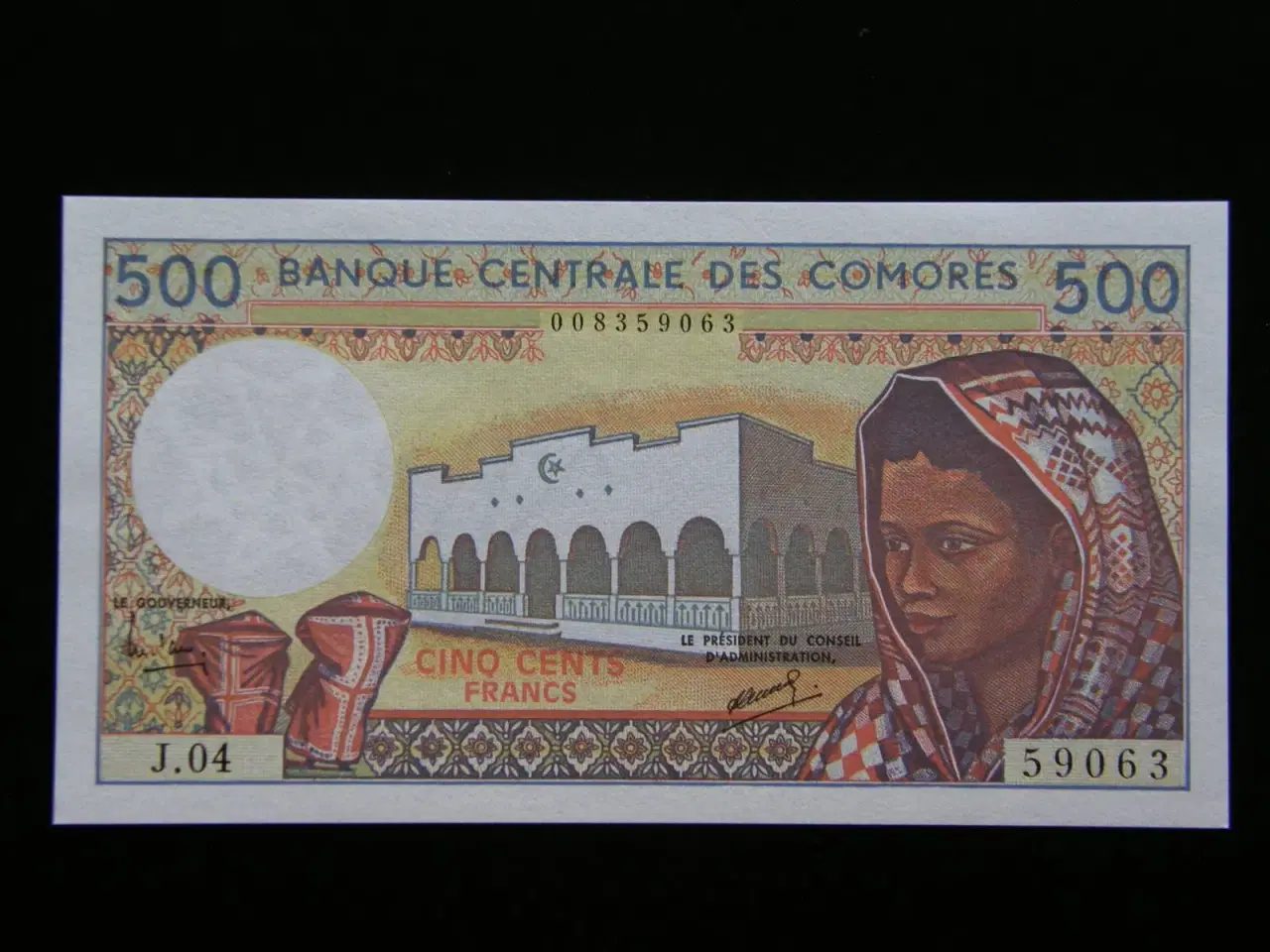 Billede 1 - Comorerne  500 Francs 1994  P10b  Unc.