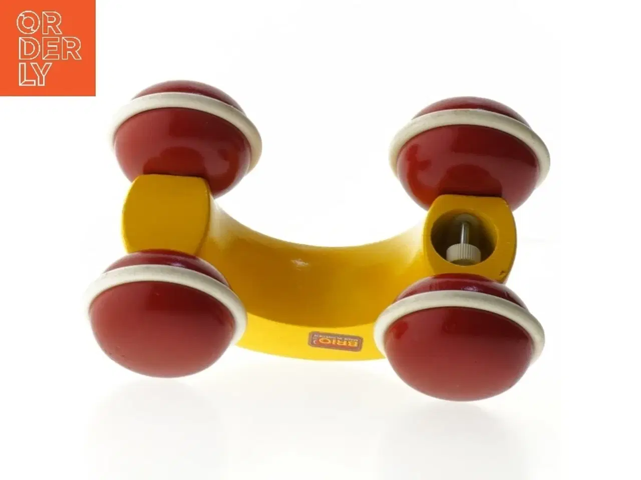 Billede 3 - Gul og rød træbil fra Brio (str. 15 x 10 cm)