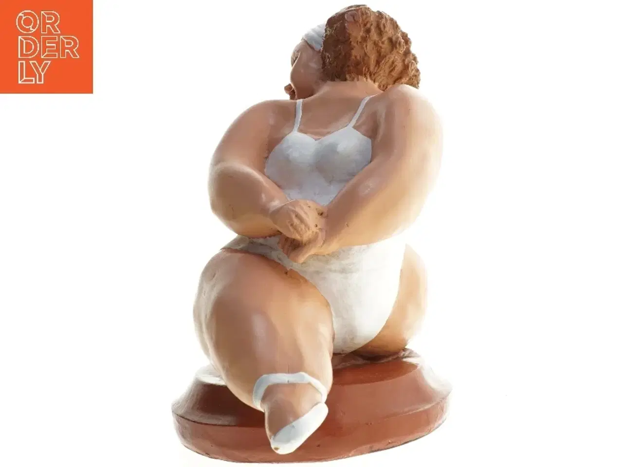 Billede 3 - Resinfigur af kvinde i yogastilling (str. 32 cm)