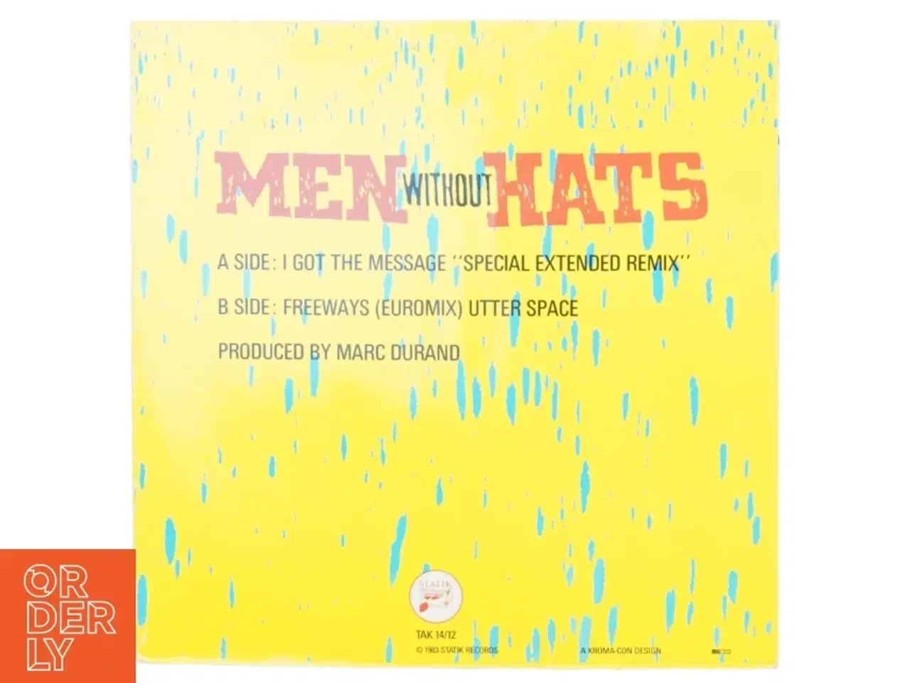 Billede 2 - LP af men without hats; "I got the message" fra Statik Records