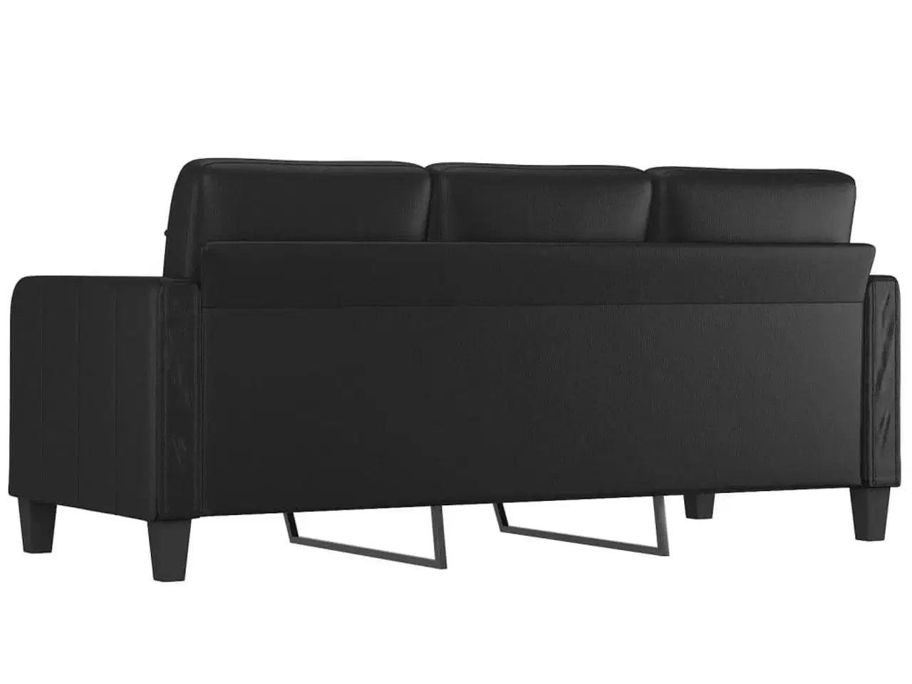 Billede 5 - 3-personers sofa 180 cm kunstlæder sort