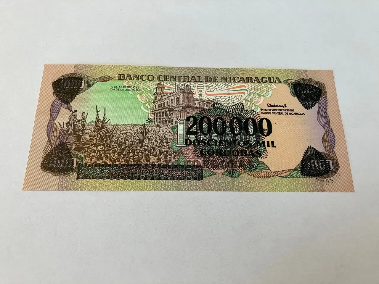 Billede 2 - 200000 Cordobas on 1000 Cordobas Nicaragua 1985
