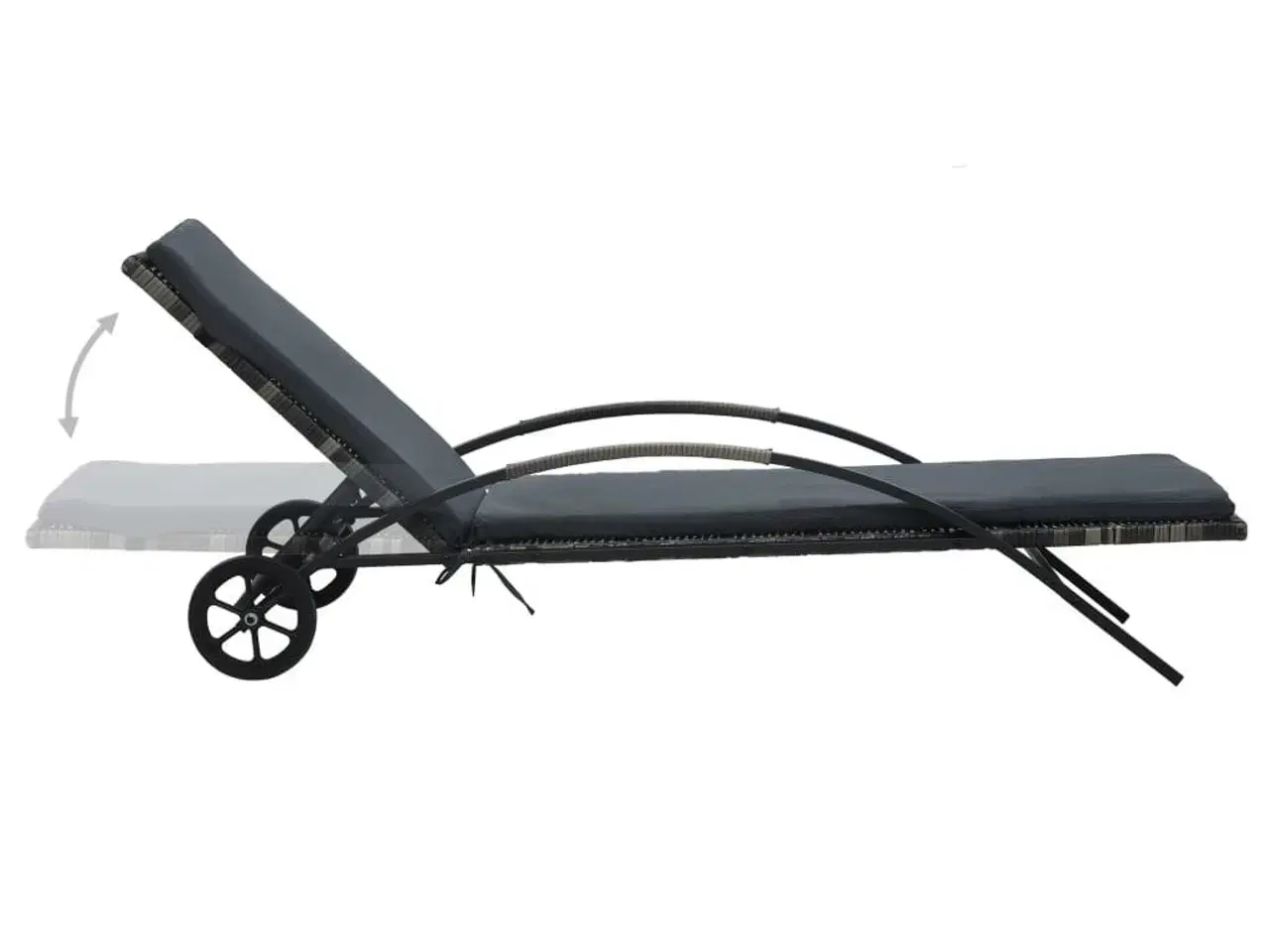 Billede 3 - Liggestole med bord polyrattan antracitgrå
