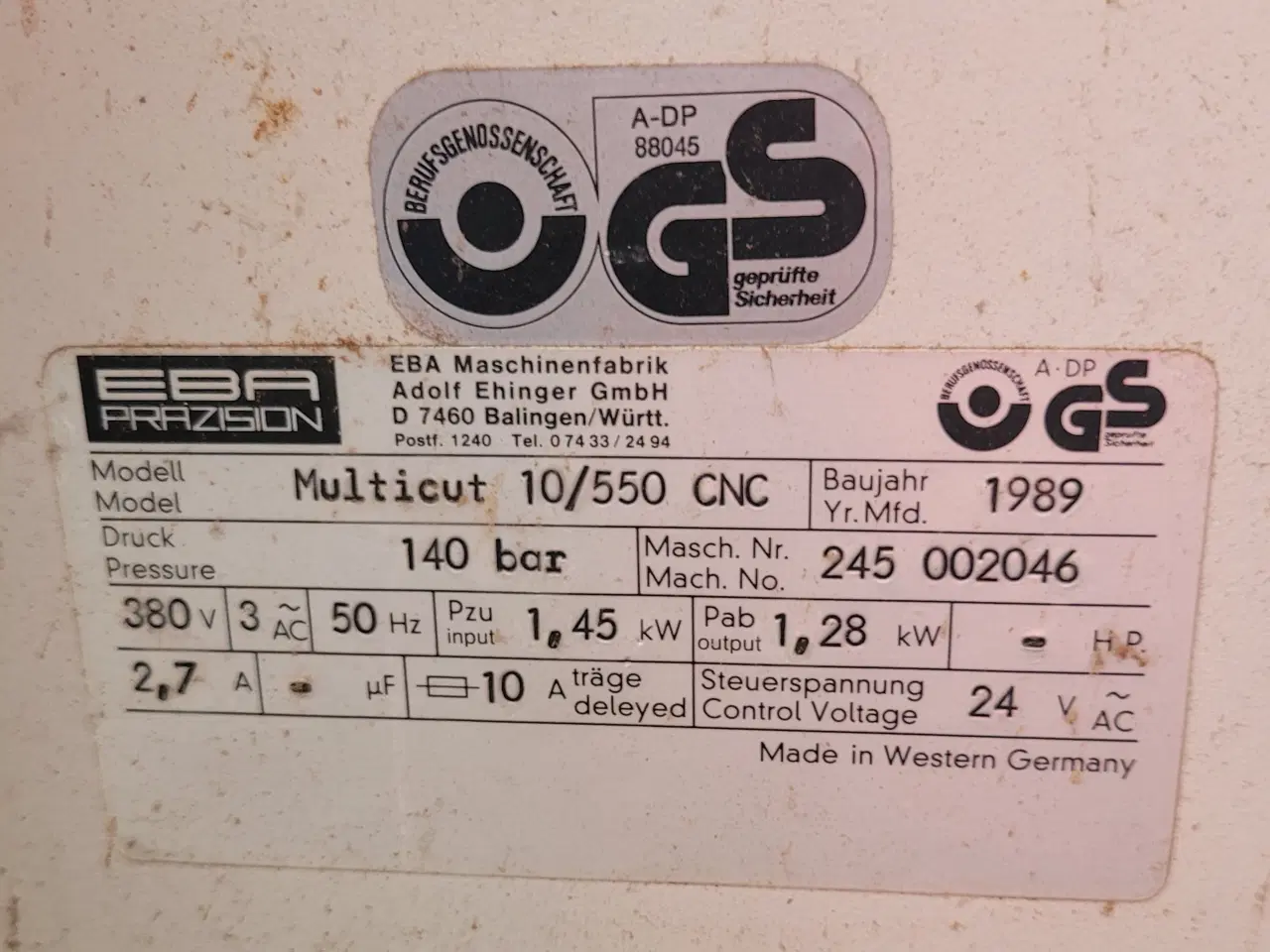 Billede 2 - EBA Multicutter 10/550CNC