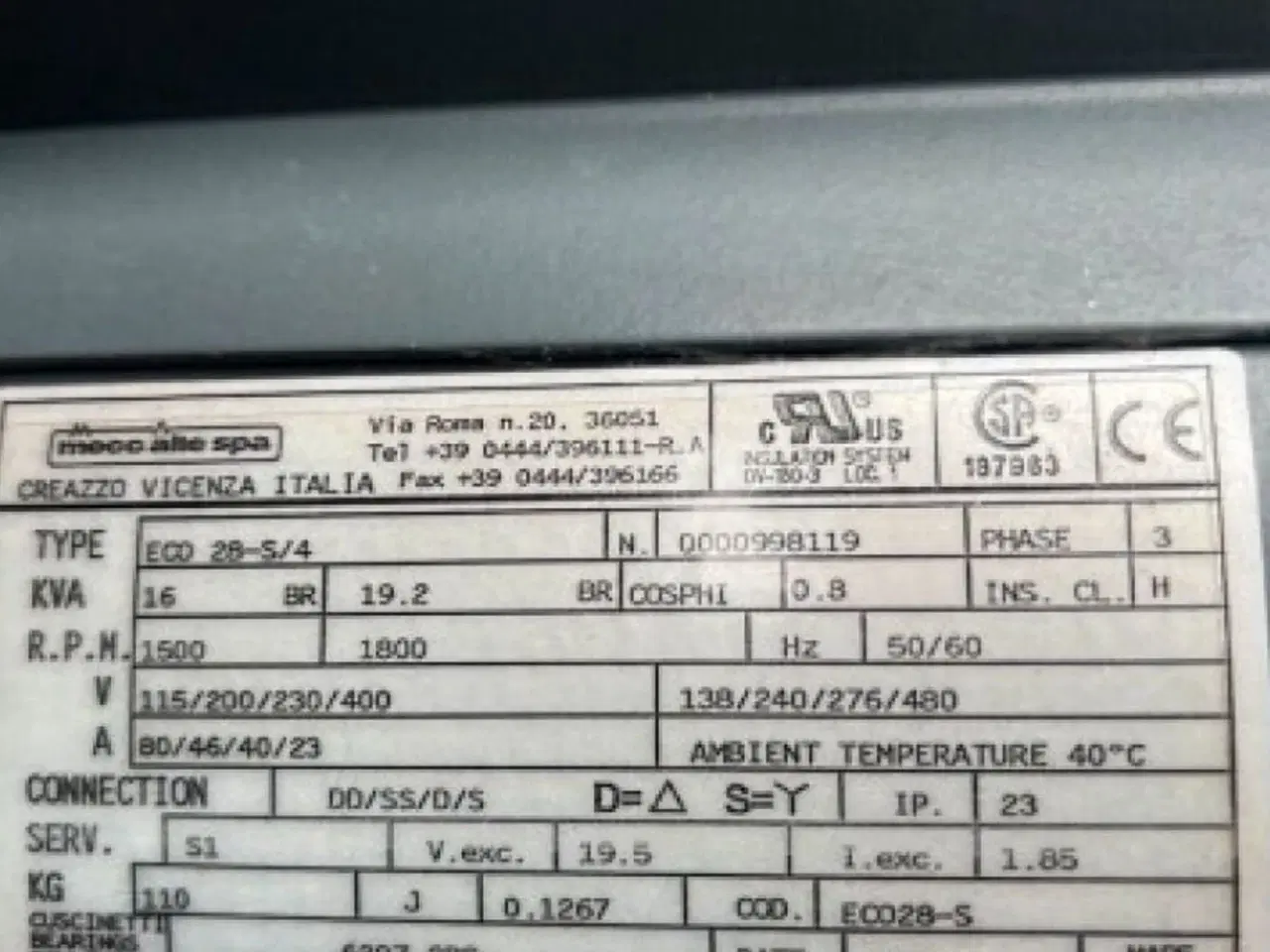 Billede 4 - Atlas Copco generator 16KW-20KVA