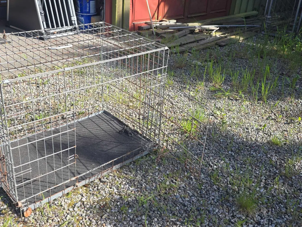 Billede 1 - Sammenklappelig metal hundebur med bundbakke