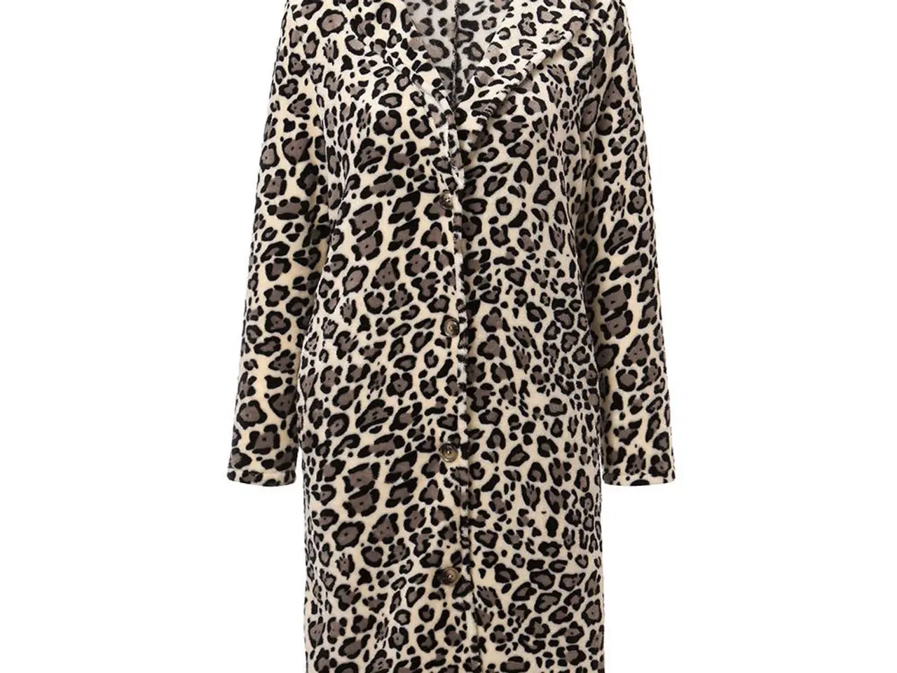 Billede 7 - frakke( cardigan)i Leopard print...  i  large.