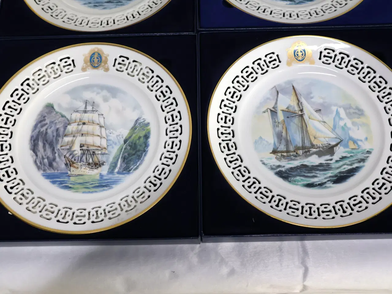 Billede 4 -  6 Stk Bing & Grøndahl Windjammer skibsplatter.