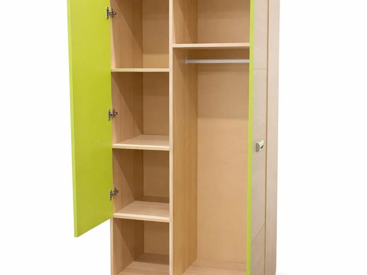 Billede 3 - Børneværelses møbelsæt skab og reoler træ lys træf