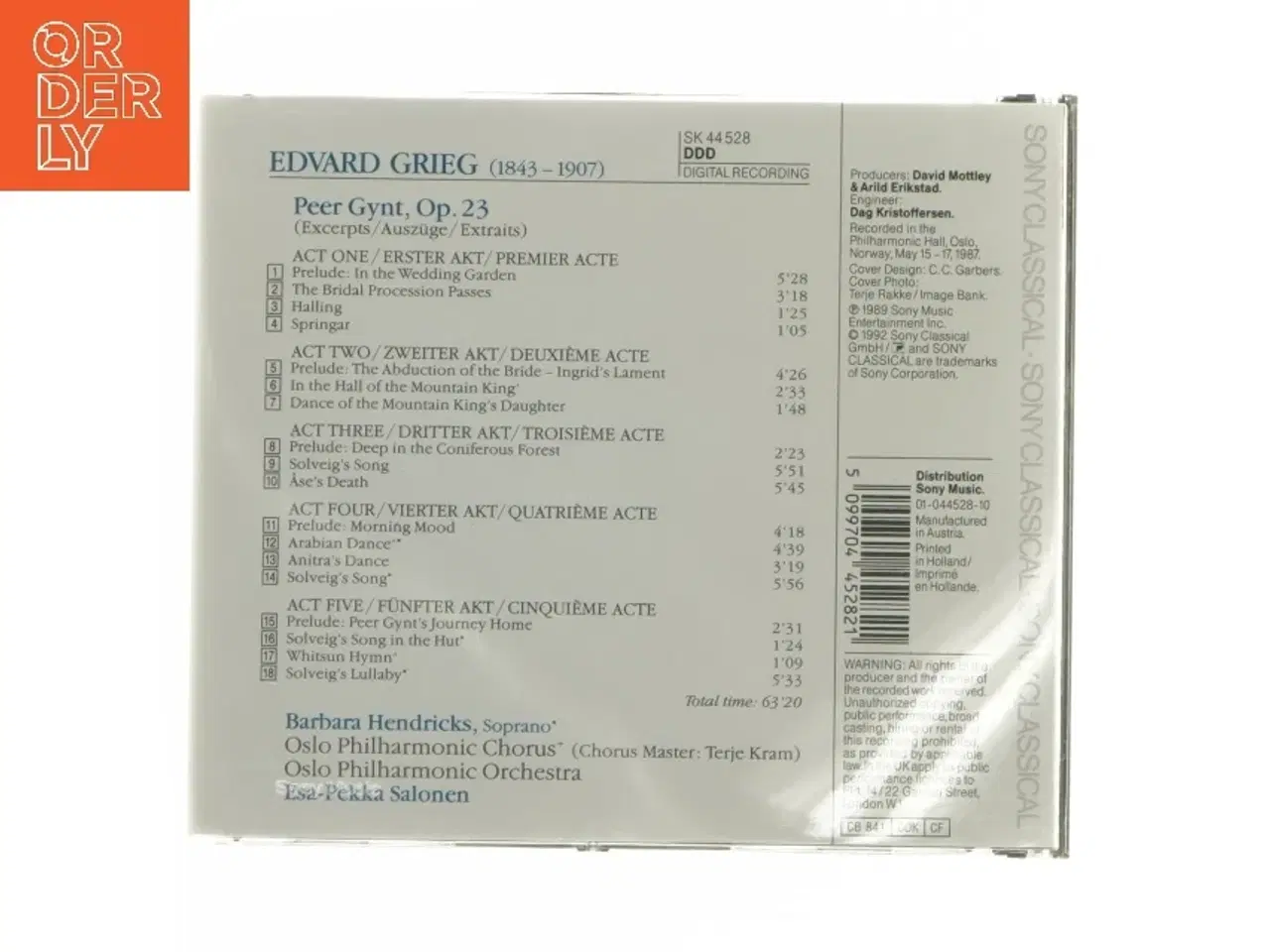 Billede 4 - Grieg: Peer Gynt CD