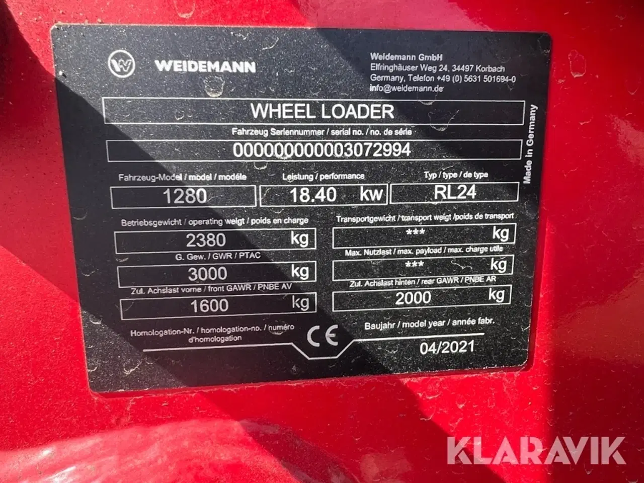 Billede 5 - Minilæsser Weidemann 1280 RL24