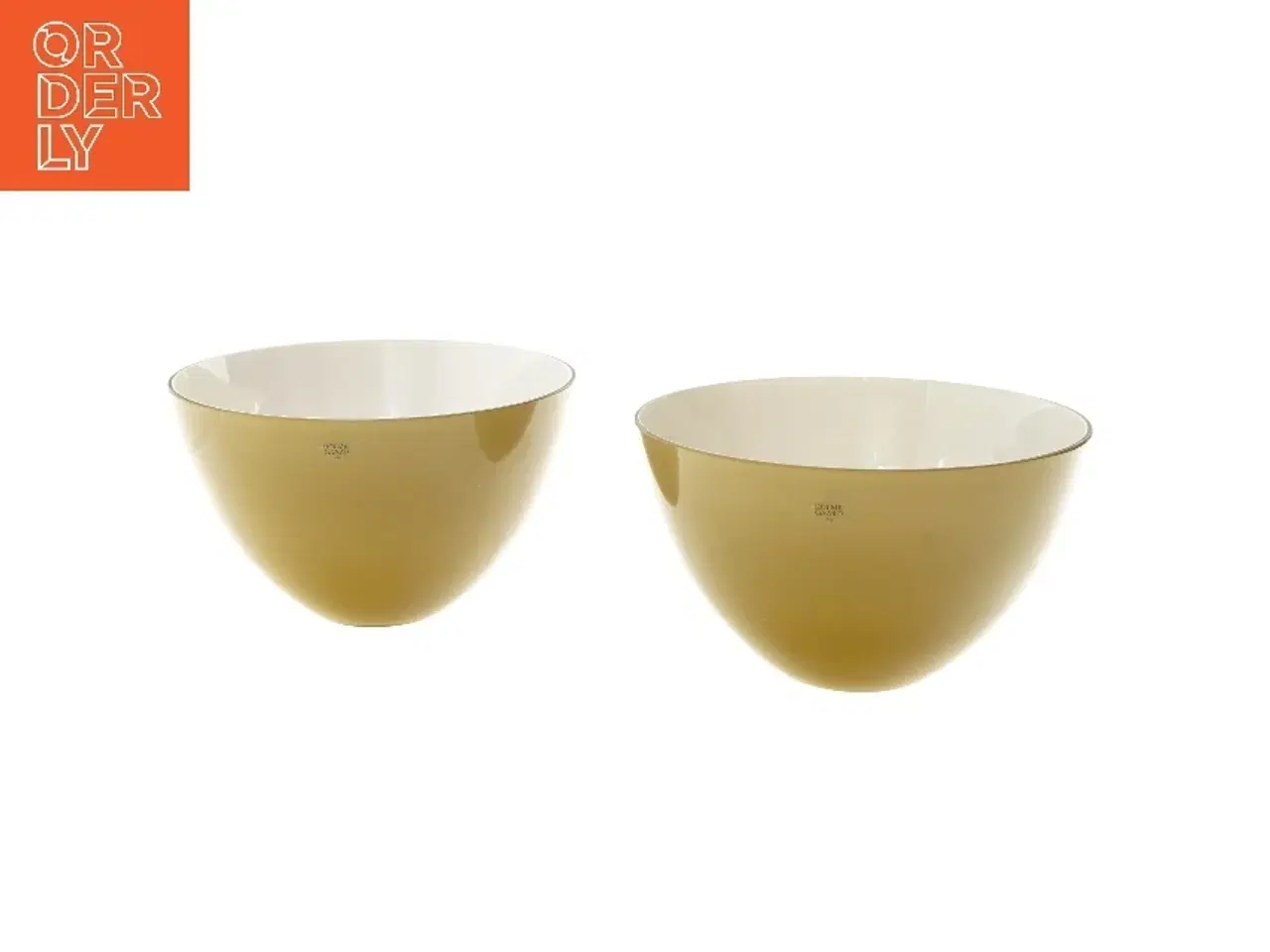 Billede 1 - Dekorative skåle fra Holmegaard (str. Ø 24,5x15 cm)