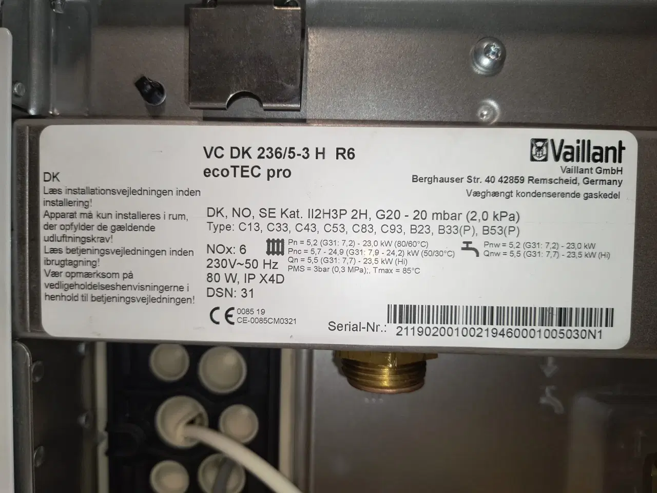 Billede 3 - Gasfyr Vaillant ecoTEC pro med varmtvandsbeholder