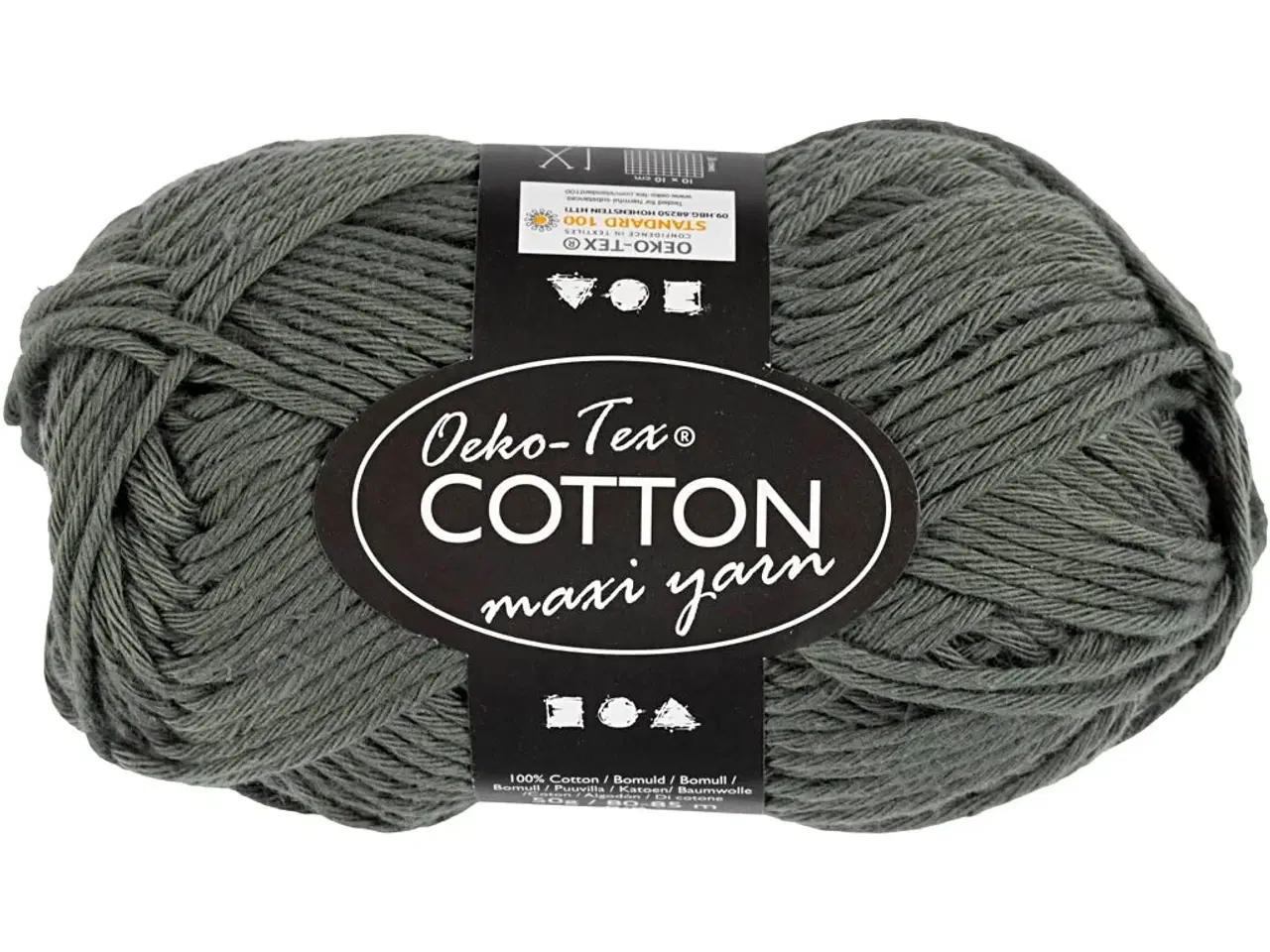 Billede 1 - Bomuldsgarn, nr. 8/8, L: 80-85 M, pind 4-4,5, grå, 50 g/ 1 ngl.