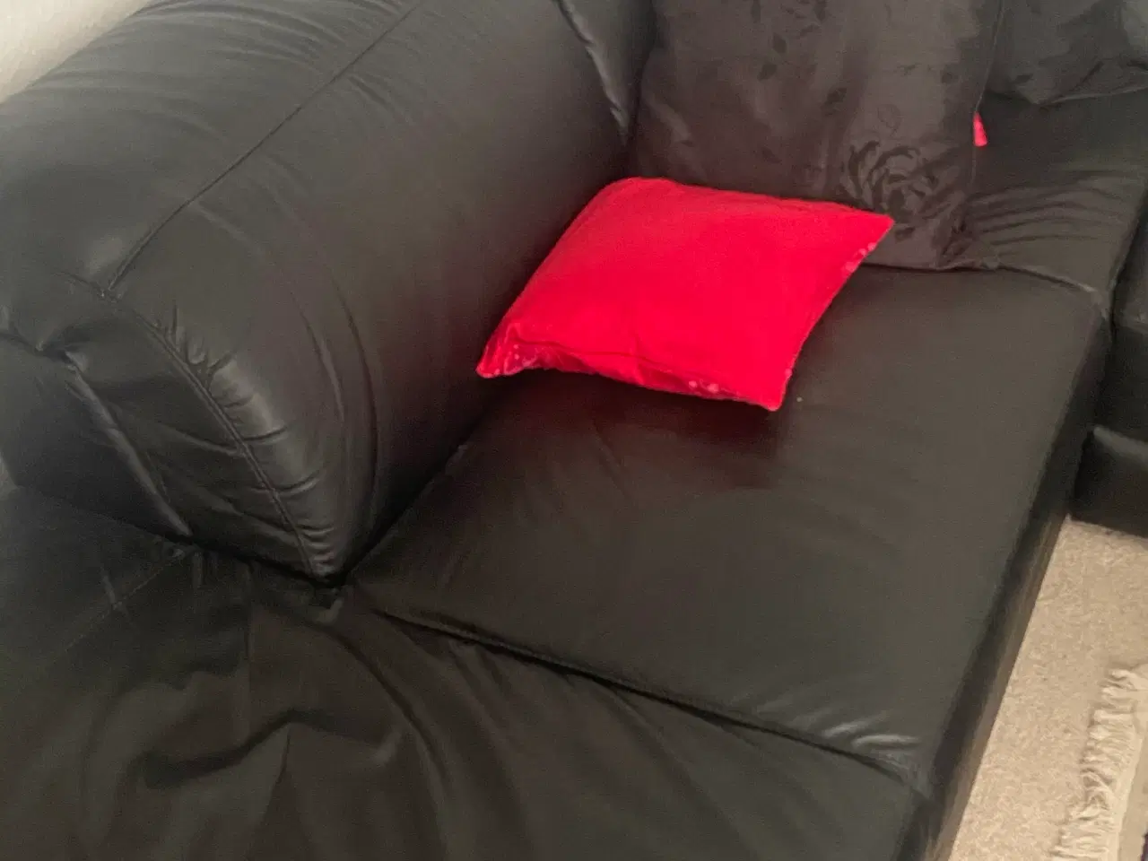 Billede 2 - Stor læderhjørnesofa velholdt måler 350x230 x95 