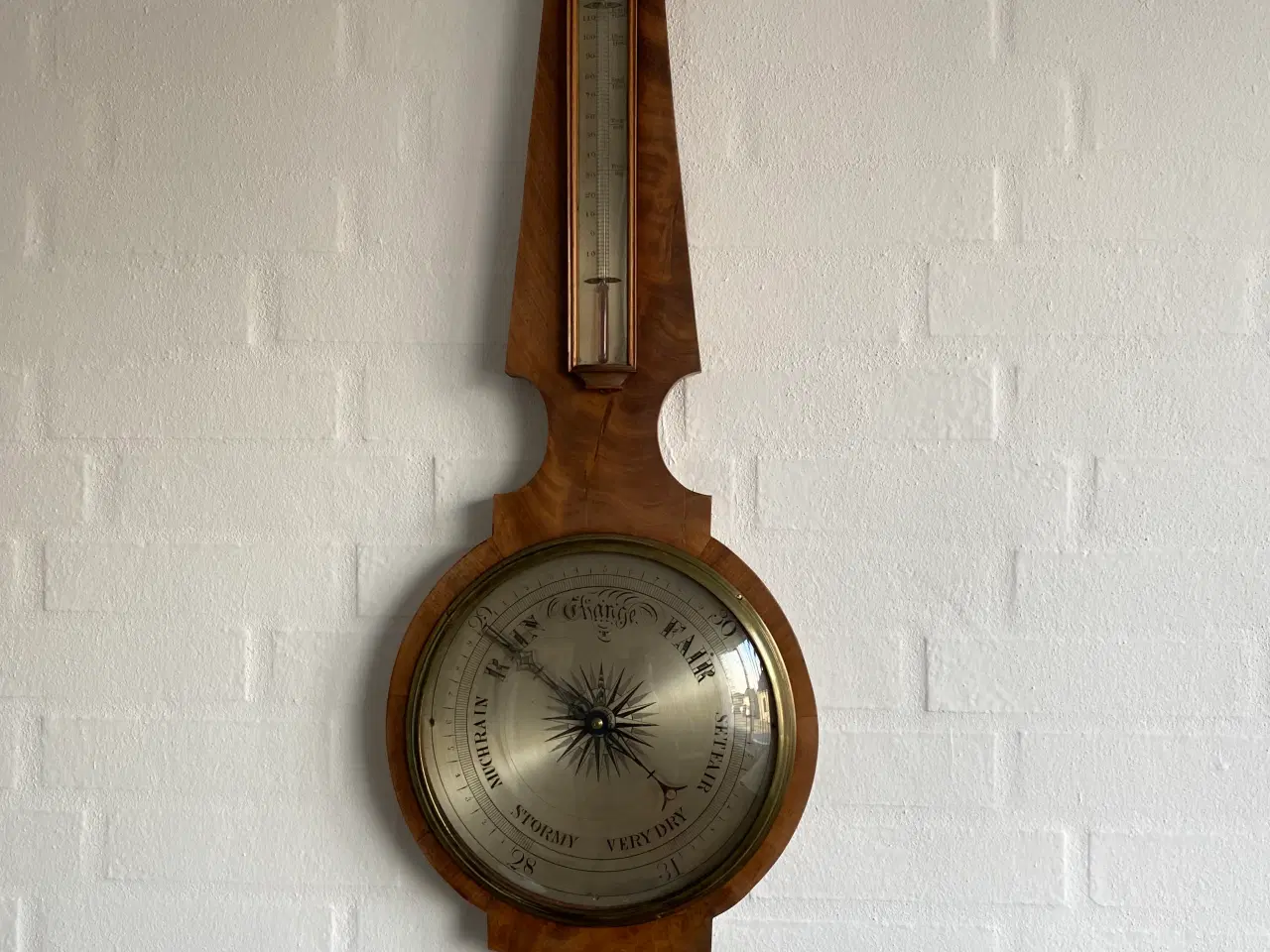 Billede 1 - Engelsk antik kviksølv barometer