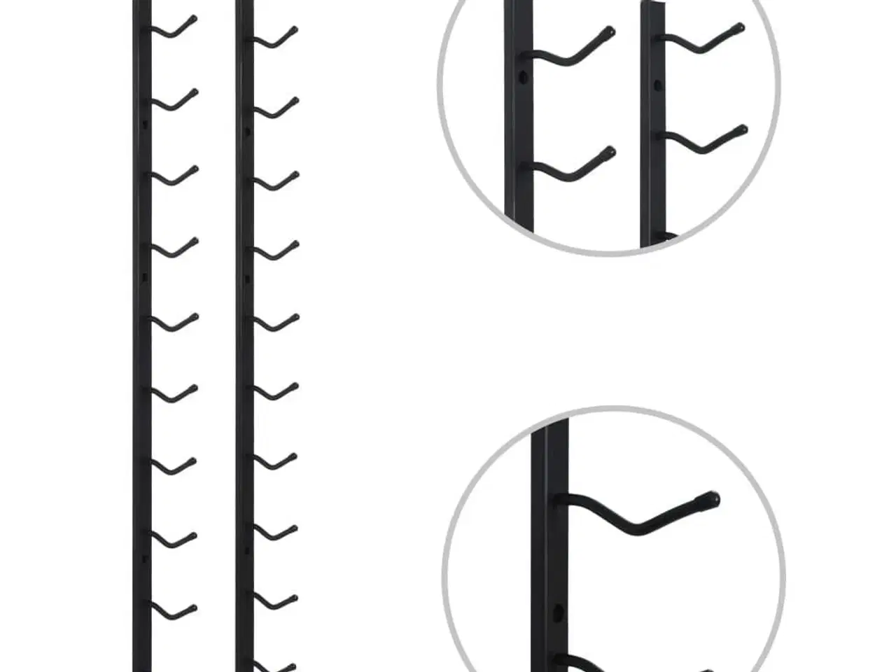 Billede 5 - Vægmonteret vinreol til 12 vinflasker sort jern