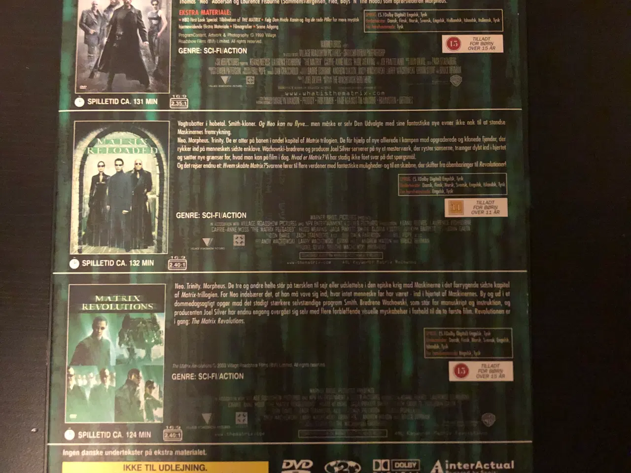 Billede 3 - The Matrix Collection DVD 1-3