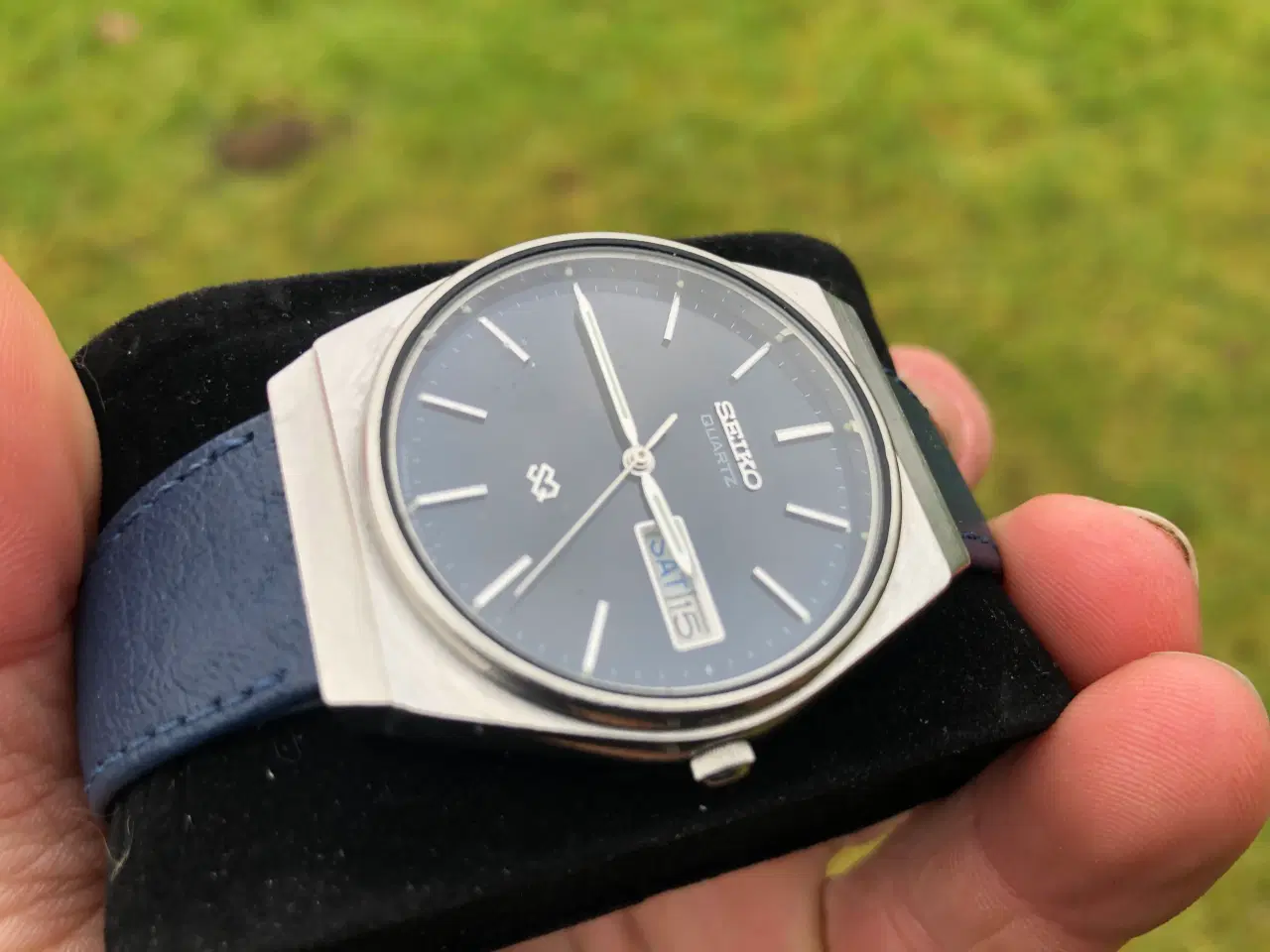 Billede 2 - Seiko Quartz 35mm unisexur blue edition