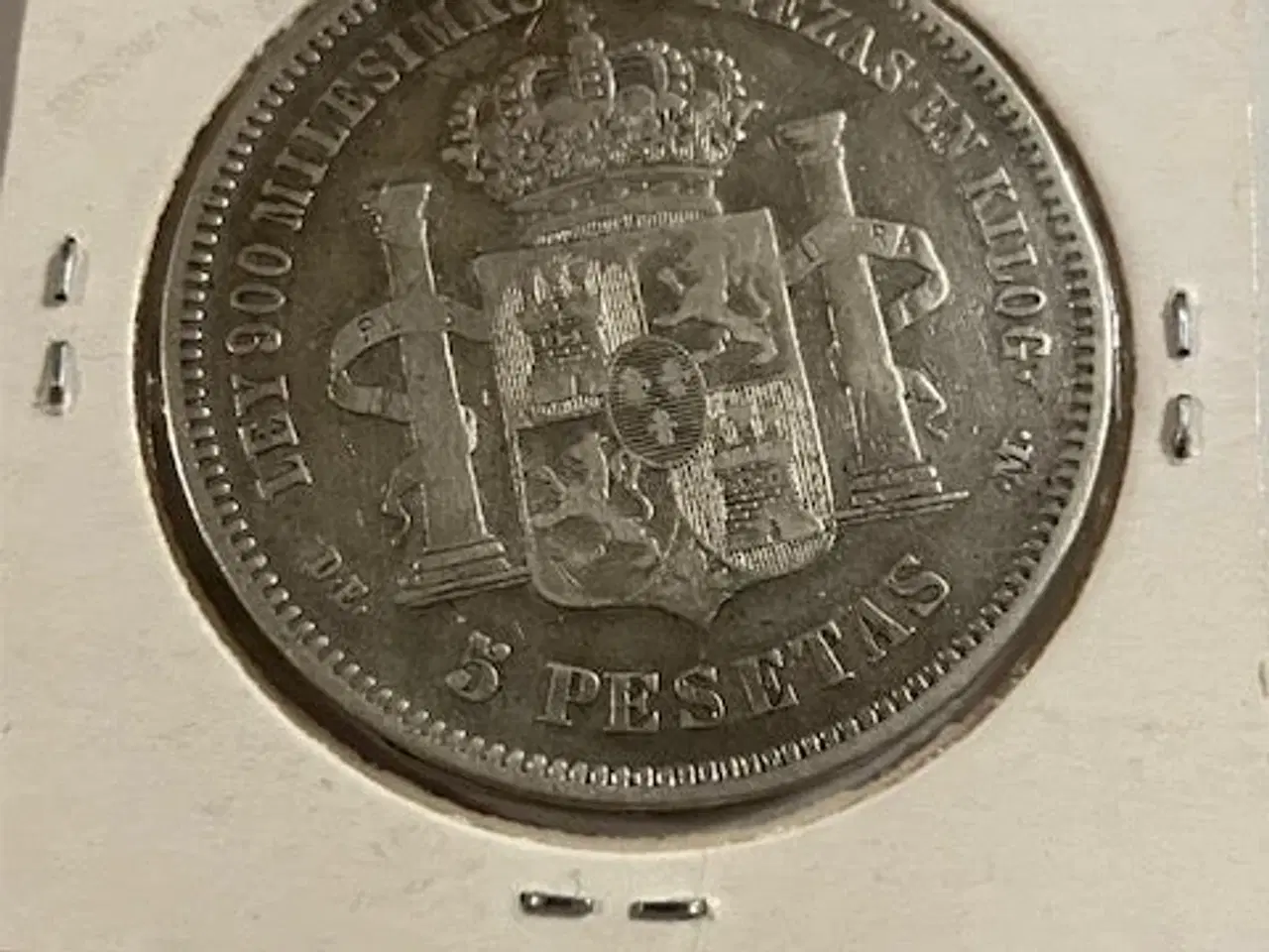 Billede 1 - 5 Pesetas Spain 1876