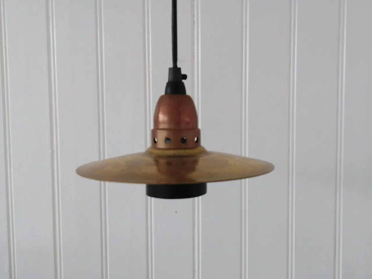 Billede 3 - Loftlampe i kobber og messing  " Filosoflampen "