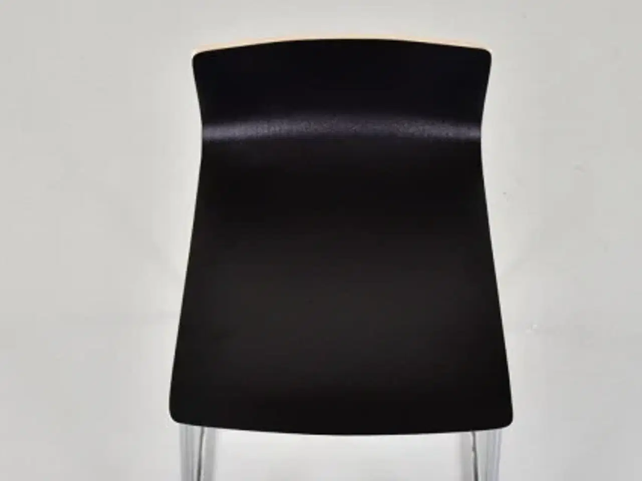 Billede 5 - Nordic trend cafe vii barstol med ryglæn, i sort på krom stel