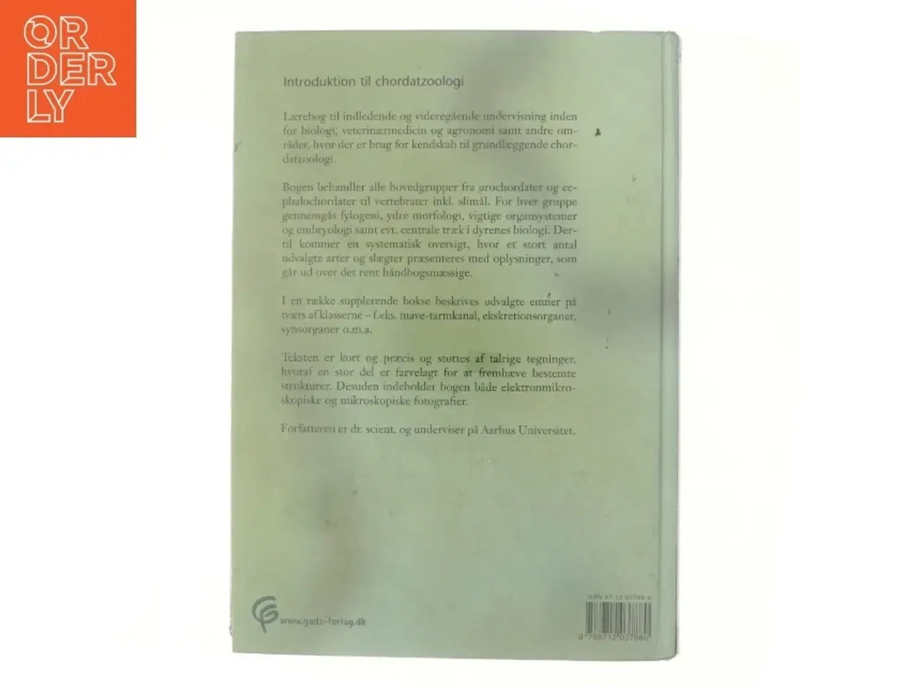 Billede 3 - Introduktion til chordatzoologi af Jørgen Mørup Jørgensen (Bog)