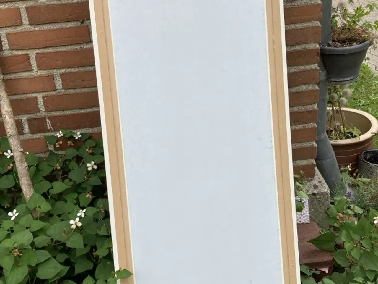 Billede 2 - Spejl med hvid ramme – 50 x 150