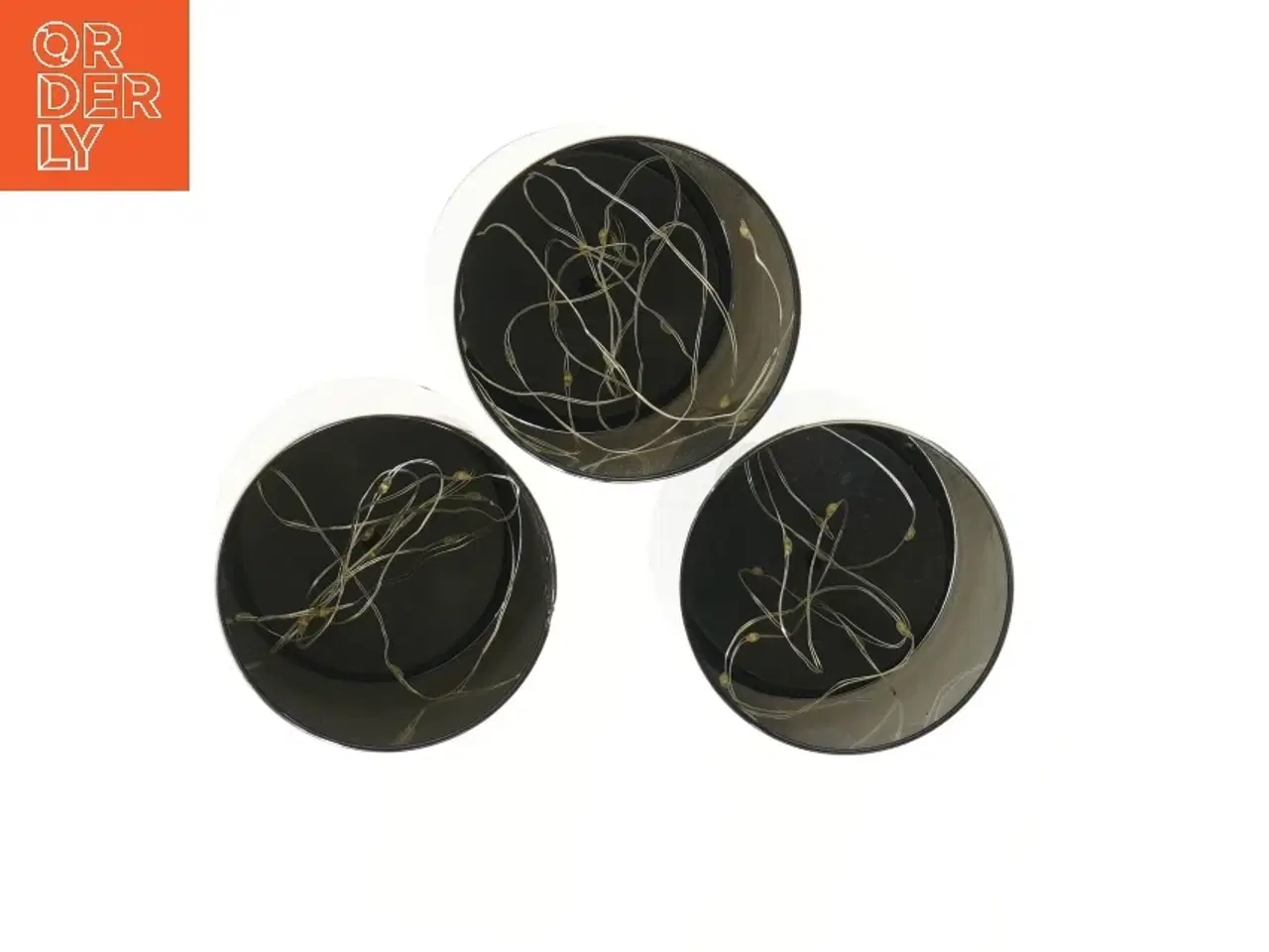 Billede 2 - Sæt med tre LED lysestager (str. Ø 9 cm længde 10,5 & 12,5 & 15 cm)