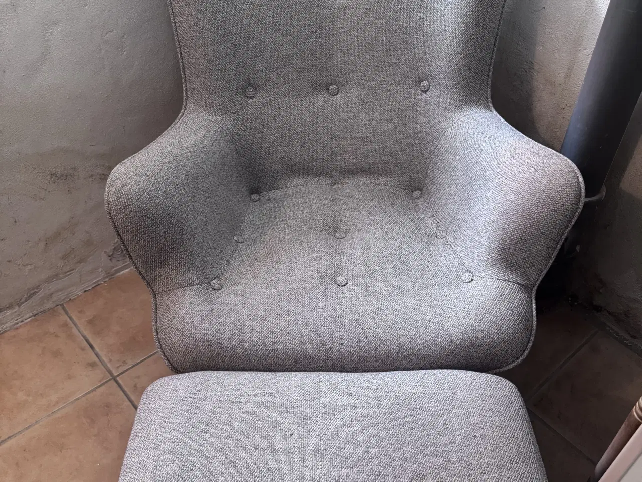 Billede 1 - Lænestol med skammel