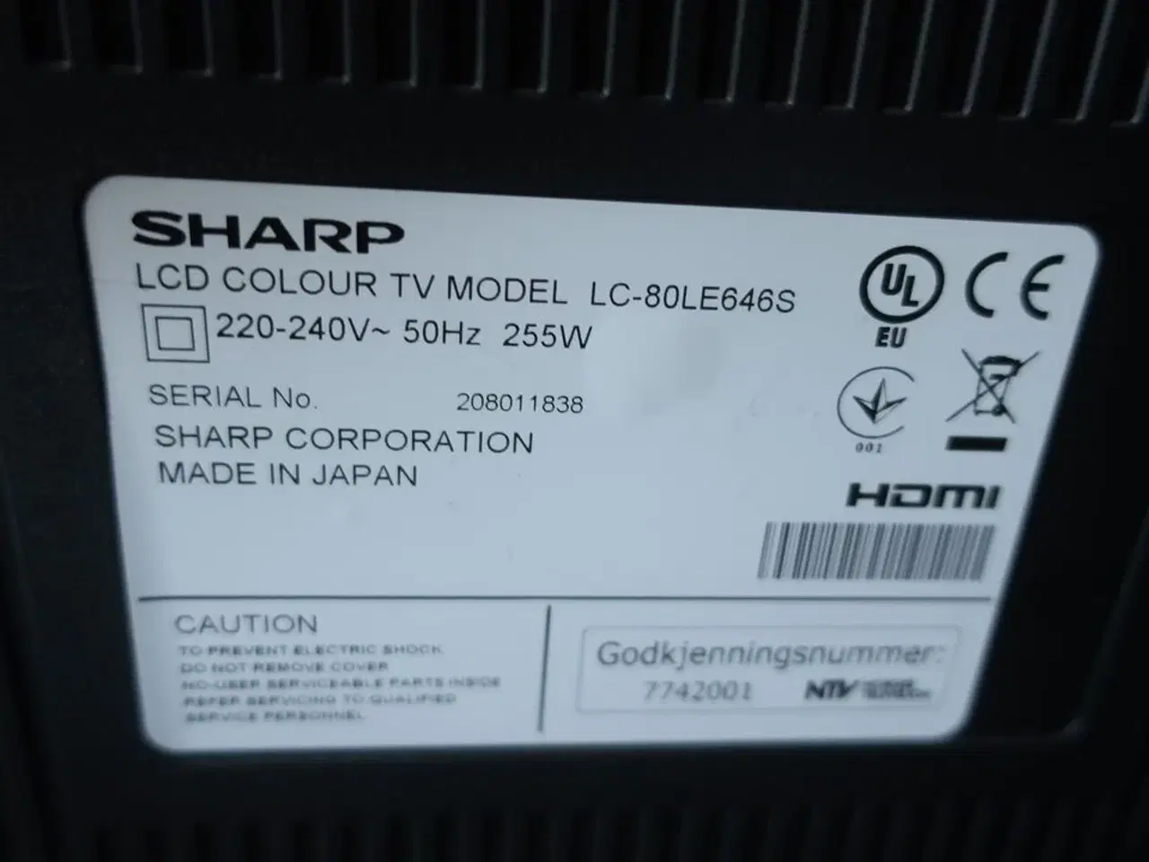 Billede 2 - 80" tv SHARP LC-80LE646S