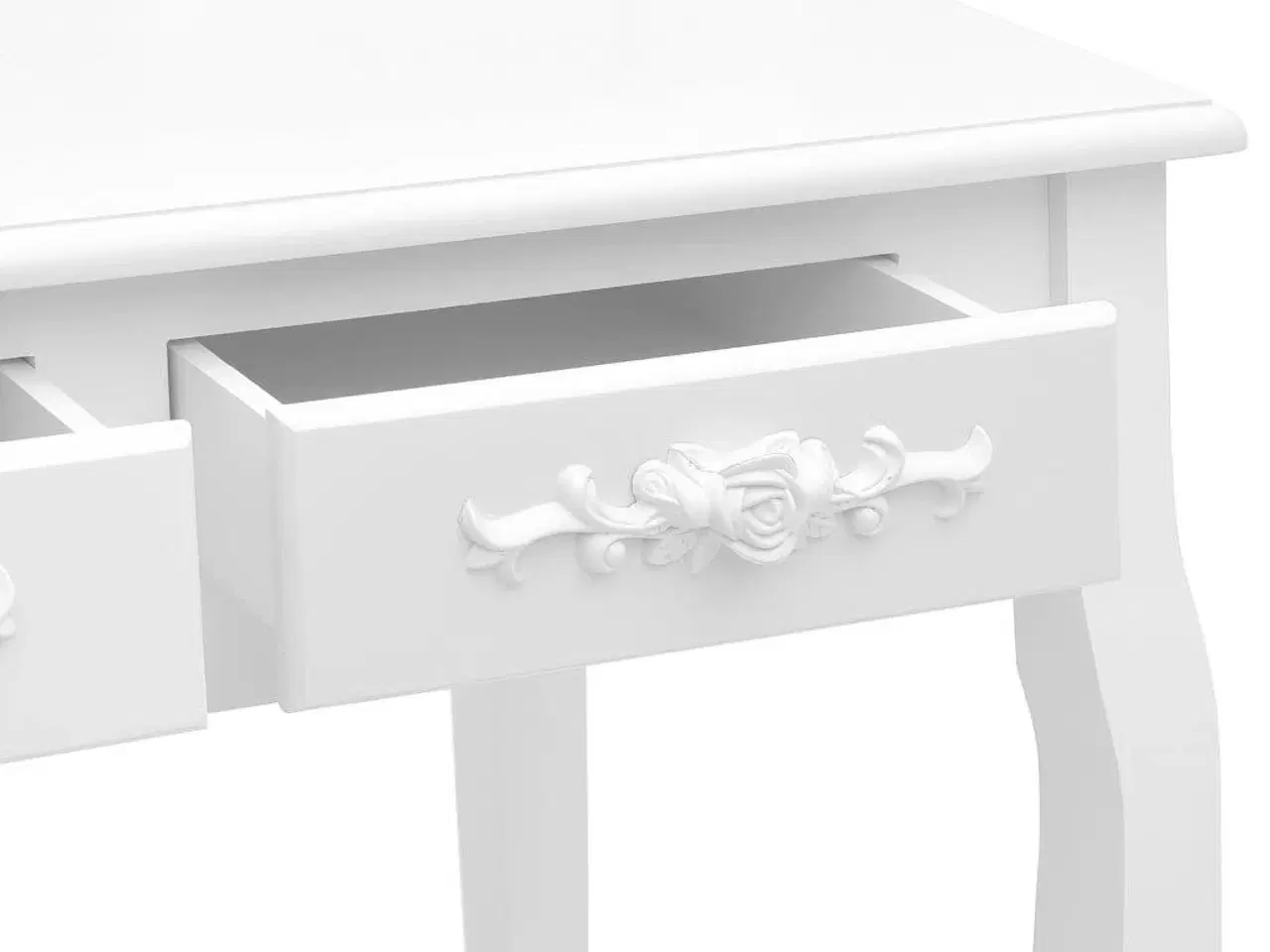 Billede 7 - Sminkebordssæt med taburet 75x69x140 cm kejsertræ hvid