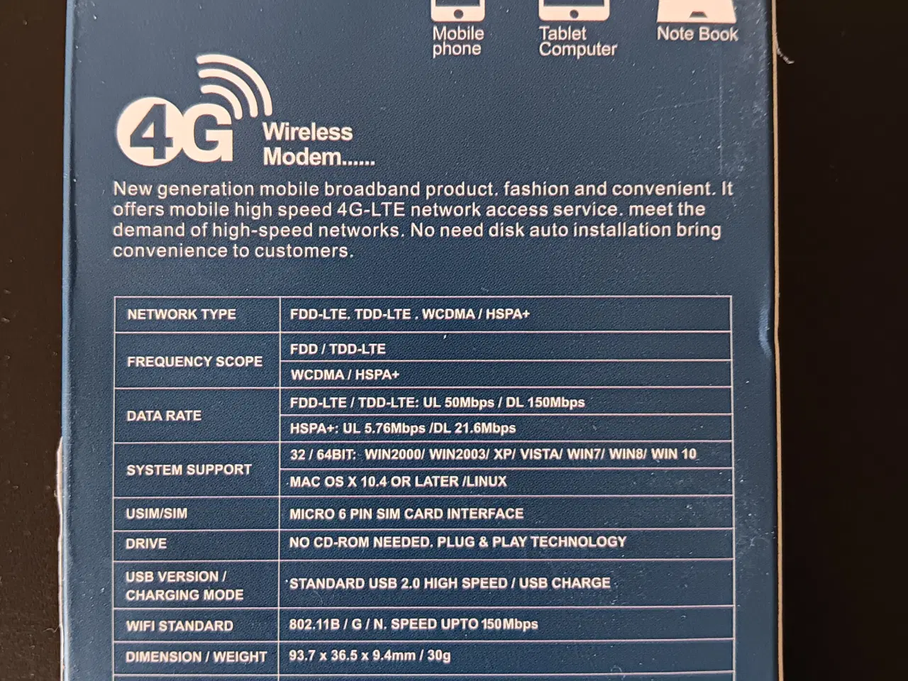 Billede 2 - LTE 4G USB MODEM Dongle with Wi-Fi Hotspot